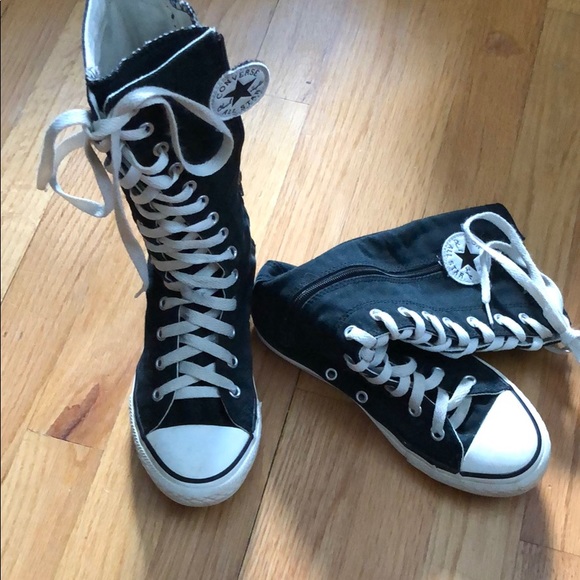 Girls knee high converse all star boots Girls knee high converse all star boots